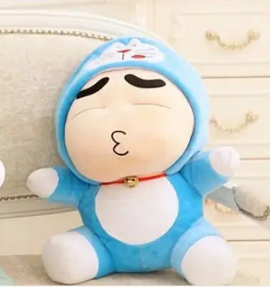 1 шт. 35 см Crayon Shin Chan талисман плюшевая игрушка мягкая кукла Викинг плюшевые игрушки кукла шляпа может снять лучший подарок - Цвет: 2 m