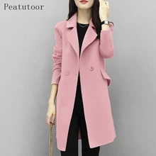 

New 2017 Woman Wool Coat High Quality Winter Jacket Women Slim Woolen Long Cashmere Coats Casual Cardigan Jackets Elegant Blend