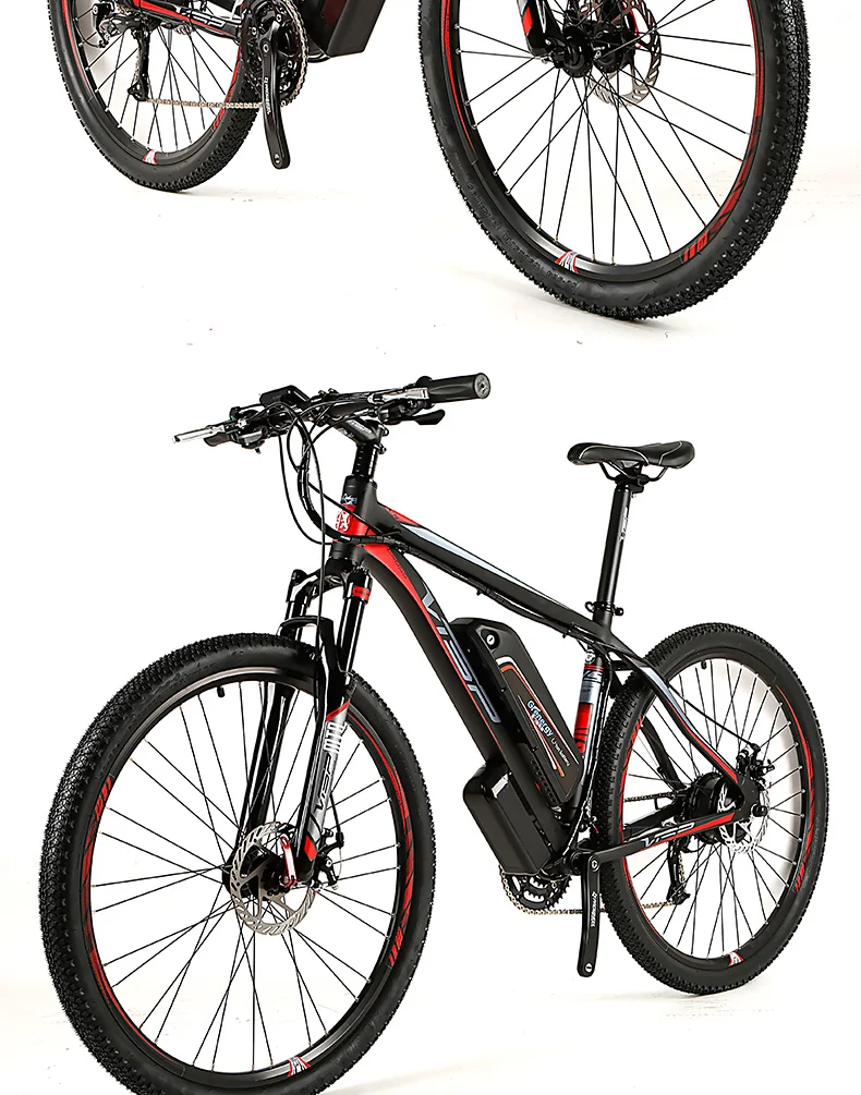 Perfect 27.5 inches electric Assist mountain ebike 250W electric bicycle  27speed rear drive 48v lithium battery  electric mountain bike 13