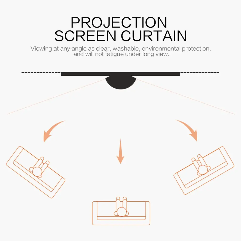 40 дюймов экран для проектора с занавесом из нетканого материала белый мягкий портативный для KTV Ba Конференц-зал домашний кинотеатр
