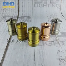 Цена 50 шт./лот промышленных цвета розового золота готовой Алюминий винтажные Стиль Эдисон лампа держатель подвесной светильник e27 розетки