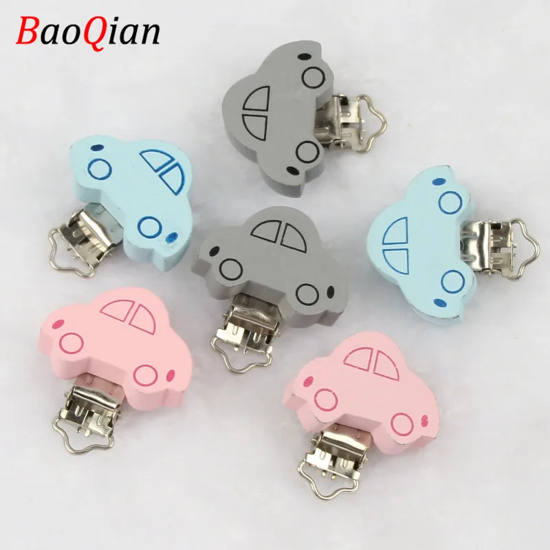 

2PCS Cartoon Car Styling Nipple Clip DIY Creative Metal Material Handmade Baby Pacifier Gift Accessories