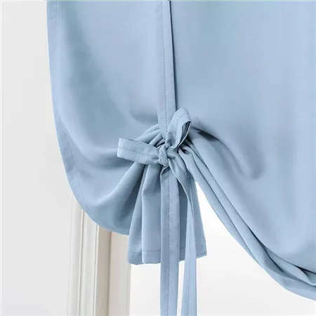 XYZLS римские жалюзи Короткие шторы для кухни одноцветное цвет плотные шторы s стержень карман современный 1 шт - Цвет: Sky Blue