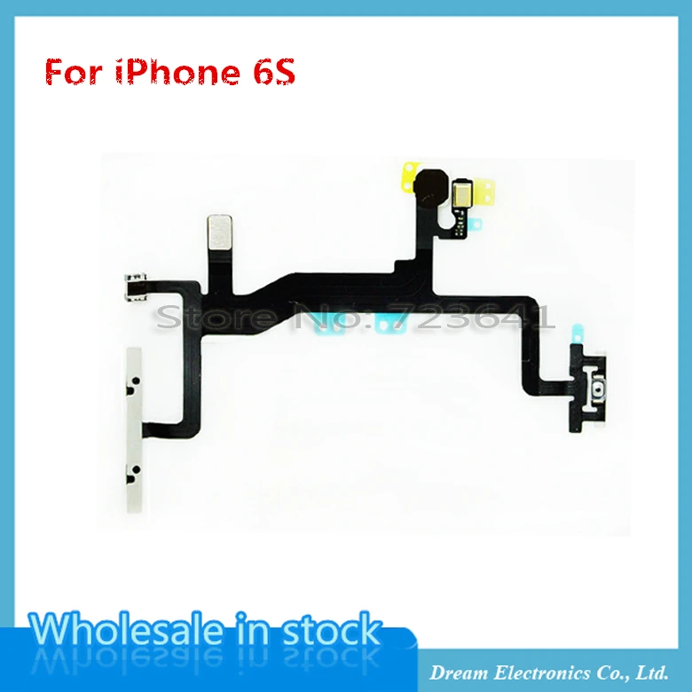 imágenes para 10 unids/lote NUEVO Power On Off Volume Control Mute Flex Cable con micrófono flash len para el iphone 6 s 4.7 ''replacement reparación partes imágenes para 10 unids/lote NUEVO Power On Off Volume Control Mute Flex Cable con micrófono flash len para el iphone 6 s 4.7 ''replacement reparación partes