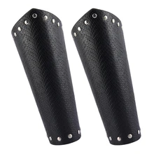 Phenovo 2 шт. черный панк-рок Готический кожаный наручный браслет Защитный Браслет для косплея для детей на Хэллоуин