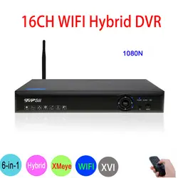 1080 P/960 P/720 P Камеры Скрытого видеонаблюдения Blue-Ray 1080N 16CH 6 in1 Wi-Fi Гибридный коаксиальный XVI NVR CVI TVi AHD видеонаблюдения DVR Бесплатная доставка