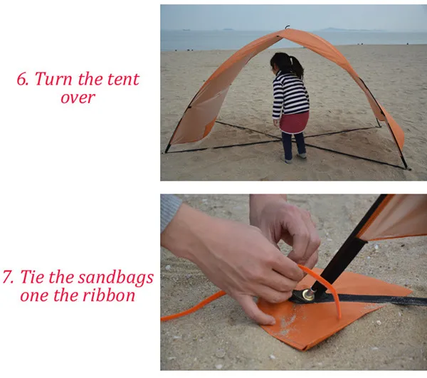 Tenda para Praia Verão ao ar Sombra de Sol Abrigo Livre Lona Strandtent Cabana Acampamento Pesca Toldo Praia Tenda Dossel Sol uv 24 Sol abrigo tenda para praia verão ao