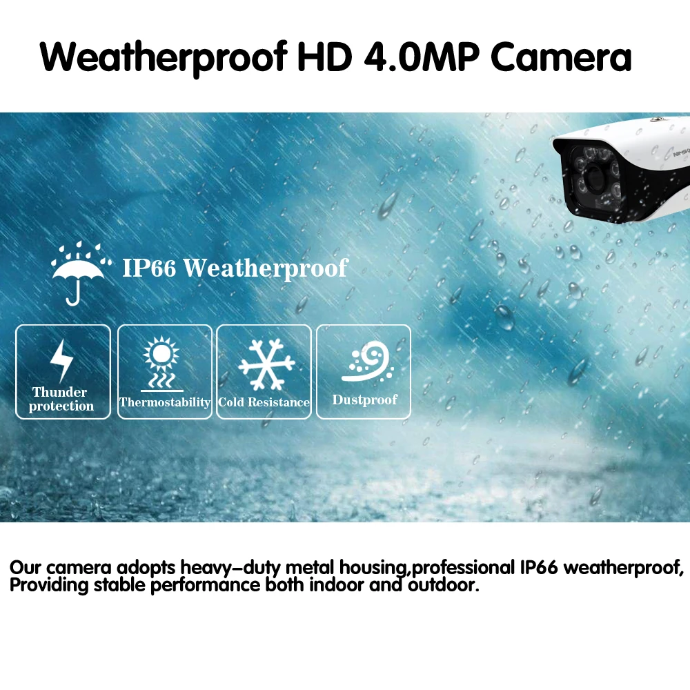 4MP AHD 8CH CCTV система 1080P HDMI DVR 4.0MP 2560*1440 наружная Водонепроницаемая CCTV камера домашняя система безопасности комплект видеонаблюдения