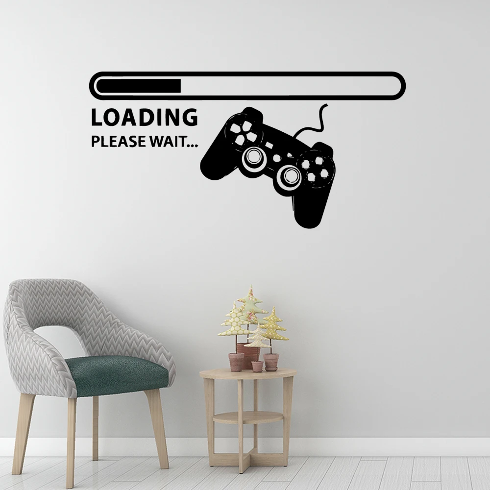 Креативная загрузка фраза игра наклейка на стену s для детской комнаты художественные наклейки геймерские обои наклейка для офисной комнаты наклейка s muraux