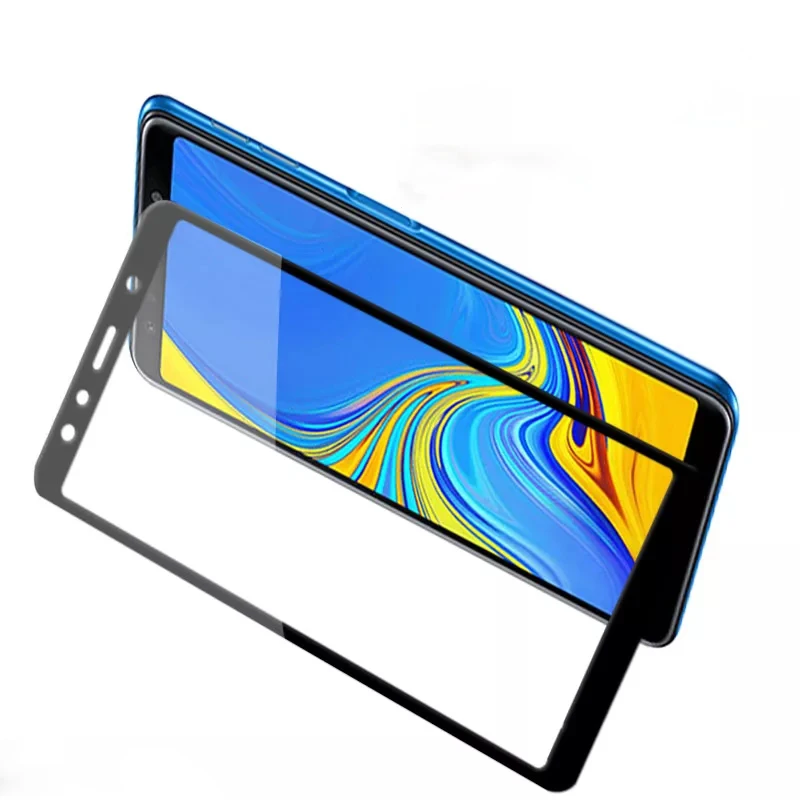Новинка, закаленное стекло 9D для samsung Galaxy A7 A9 A6 A8 Plus, защита экрана, полное покрытие, закаленное стекло для samsung A7 A750F