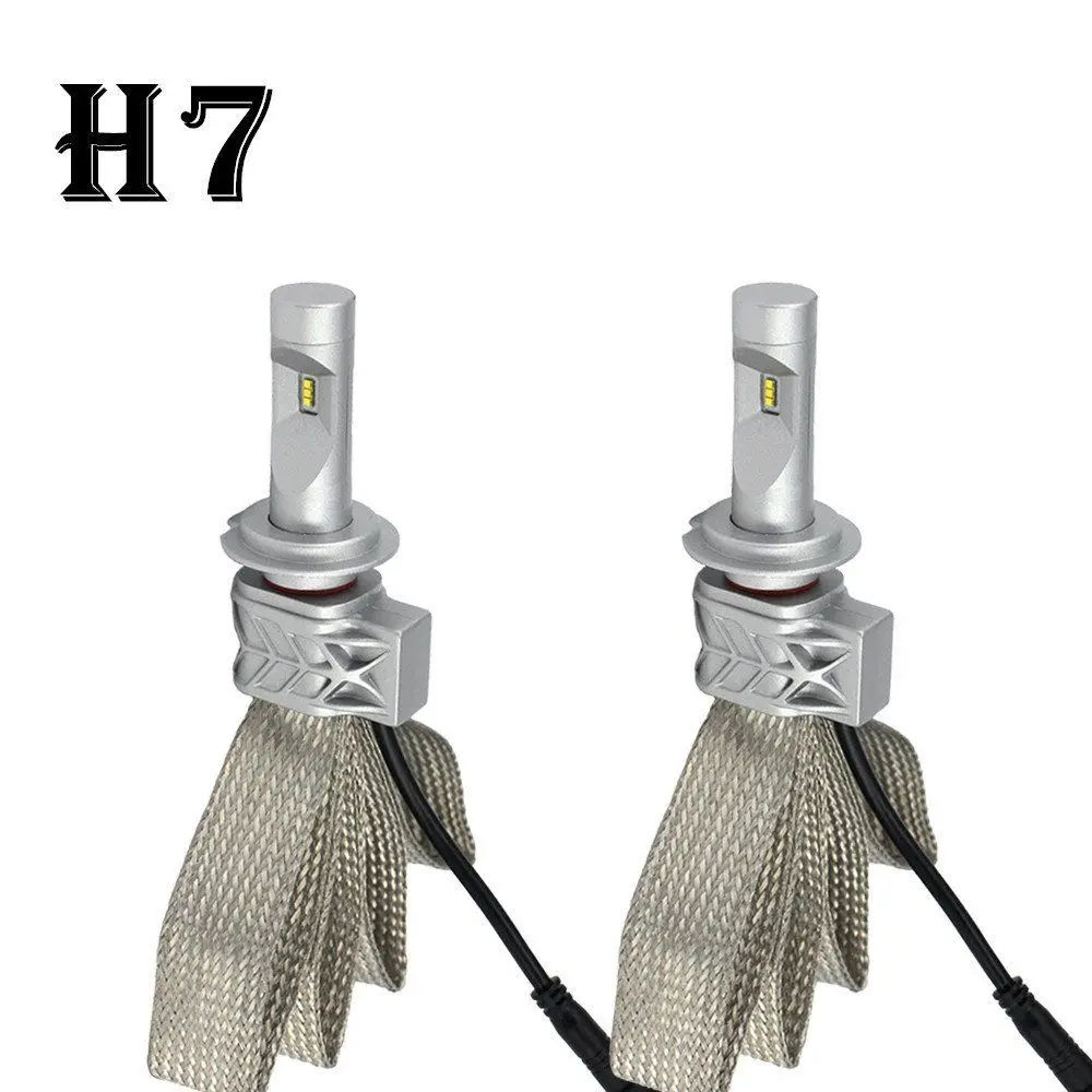 Fanless 12V Car Headlight ZES Chip H4 Led H7 H11 9005 H1 9006 110W 