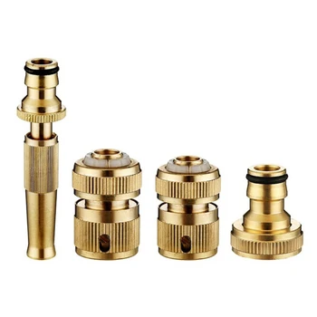 

NEW Brass Hose Fittings, 4-Piece