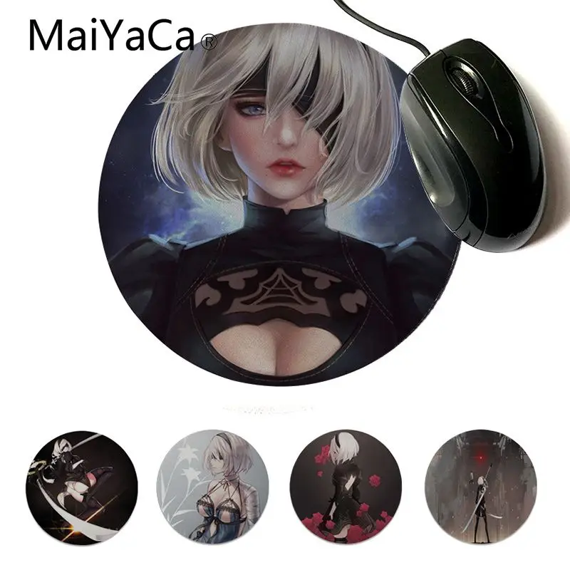 Tappetino Per Mouse 3D NieR Automata Yorha 2B - Forma Ergotomica Con Supporto In Gel Morbido Per Polso - Dimensioni 27x22x4,5 Cm - Regalo Anime Per Gamer - 2