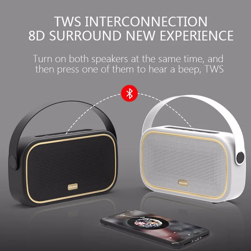 

Portable Wireless Bluetooth Speaker Super Large Volume Outdoor Heavy Subwoofer Big Battery Mobile Computer Audio