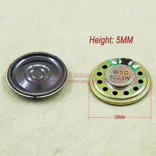 (20 шт./лот) 0.5 Вт 0.5 Вт 8 Ом 8r 8ohm мини круглый Динамик Диаметр 28 мм толщина 5 мм рожок Дверные звонки динамик