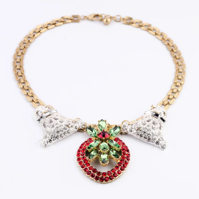 

Gorgeous Crystal Charm Big Necklace Perfume Women Party Accessories Fashion Costume Necklace Statement Jewelry