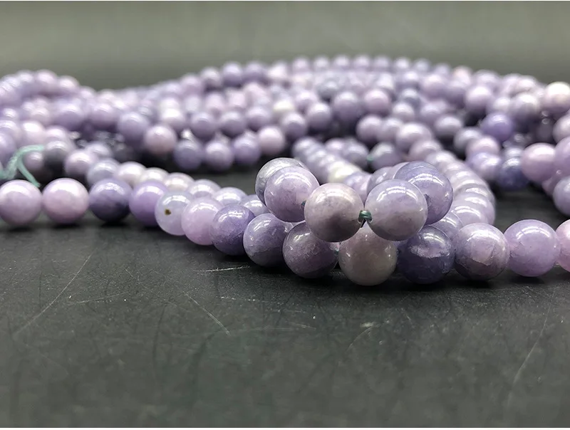 Natural Lavender Stone Beads Amethysts Purple Crystal Round Loose Beads for Jewelry Making Diy Bracelet Size 4/6/8/10/12mm 15.5"