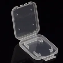 Mini Portable Transparent SD Card Storage Box Standard Plastic SD SDHC Memory Card Case Holder Box Storage for Home Use XN865
