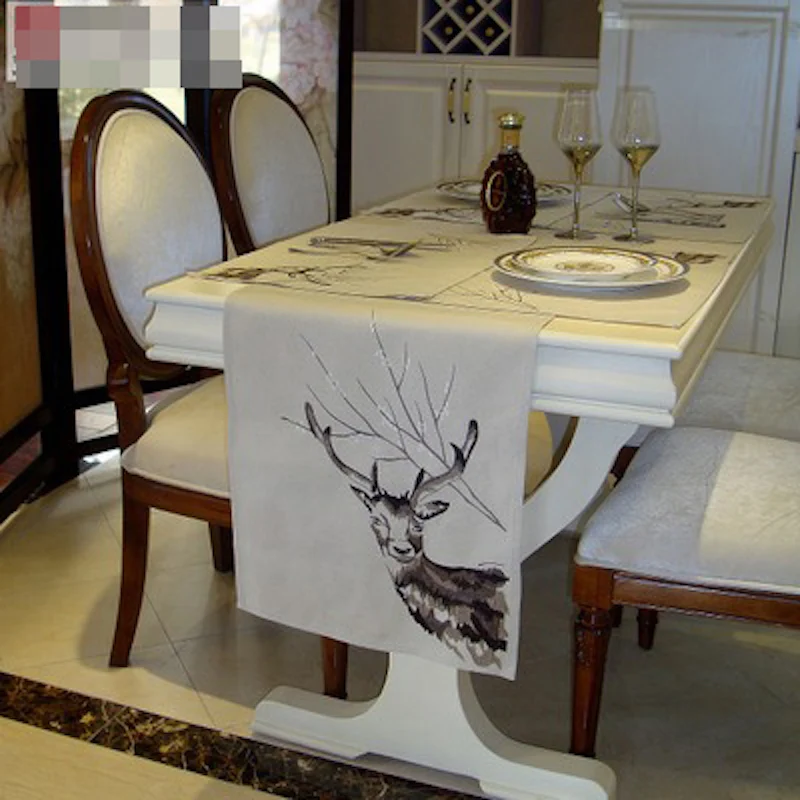

Embroidered Table Runner Placemat Table Mat Table Cabinet Cover