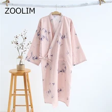 ZOOLIM 100% Cotton Thin Kimono Robes Women Bath Gown Bathrobes Bathrobe Bath Gown Women SPA Japanese Yukata Kimono Robe ZOOLIM 100% Cotton Thin Kimono Robes Women Bath Gown Bathrobes Bathrobe Bath Gown Women SPA Japanese Yukata Kimono Robe