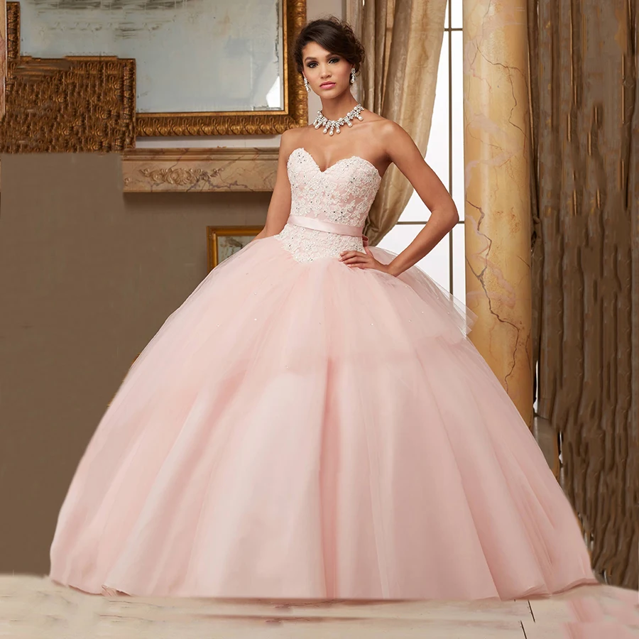 Dress 15 Years Puffy 2016 Quinceanera Dresses Blush Pink ...