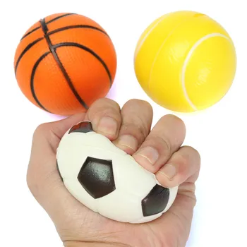 

Soft Foam Ball Wrist Exercise Stress Relief Squeeze Tennis Ball/Basketball/Football Gift Toy Fitness Balls 6CM Diameter