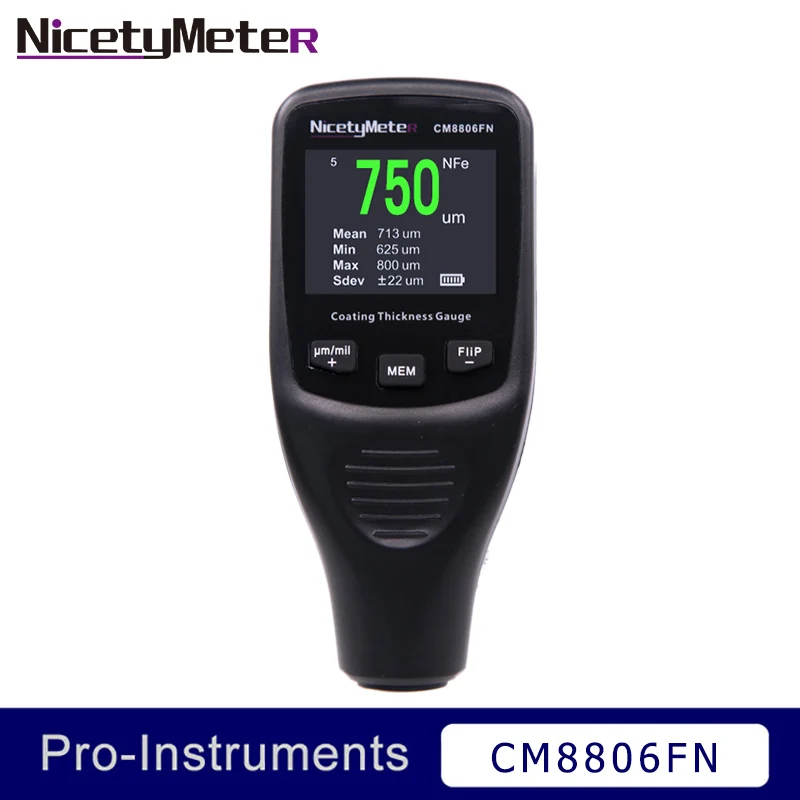 Nicety CM8806FN автомобиля средства ухода за кожей тестер детализация инструмент авто покрытие толщиномер автомобиля толщиномер для краски 50mil 1250um тестер - изображение