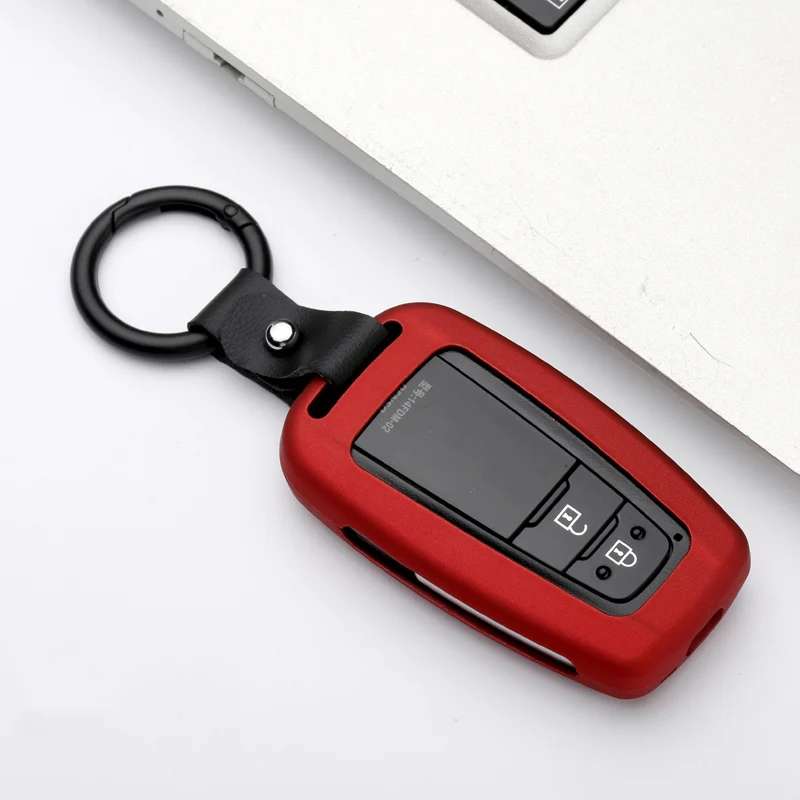 Zinc Alloy Classic Car Key Case Cover For Toyota CHR C-HR Prado Camry CHR Prius Corolla Auto Key Shell Keychain - Название цвета: E red