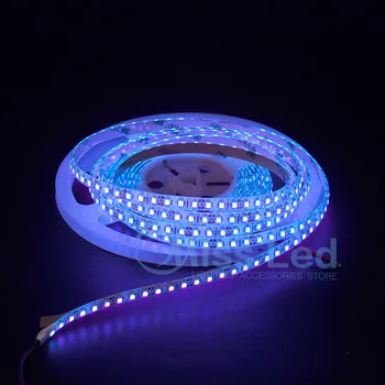 

Wholesale 5m 120leds/m UV Ultraviolet 395-405nm 3528 SMD, Waterproof Purple HQ Double Side Board Flexibal Strip Light DC12V