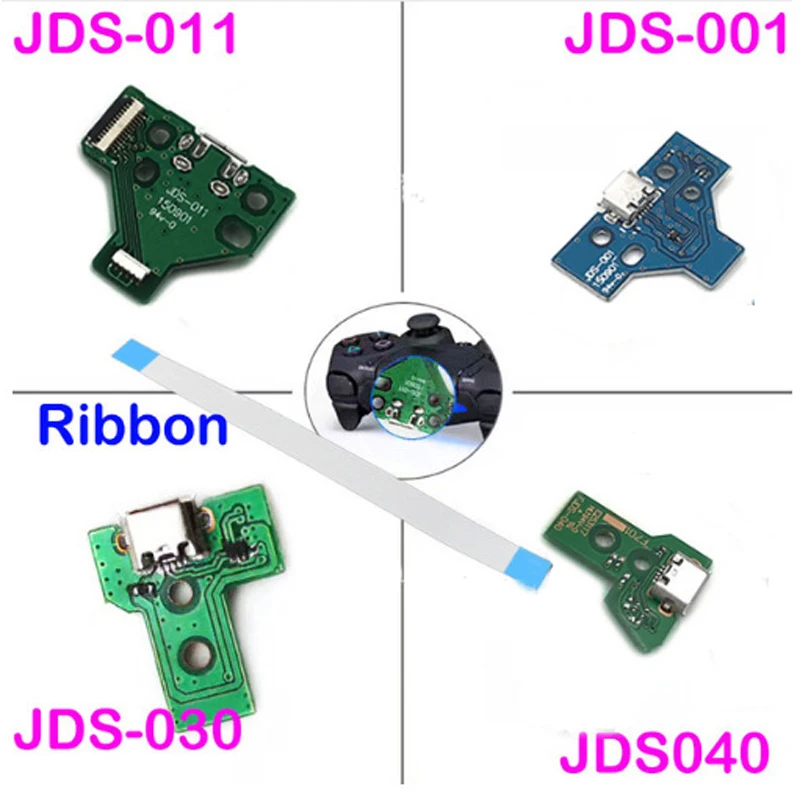 12Pin 14 Pin Lampada Respirazione Triangolare Mainboard Per Playstation 4 Ps4 Dualshock Wireless Controller Con Cavo A Nastro