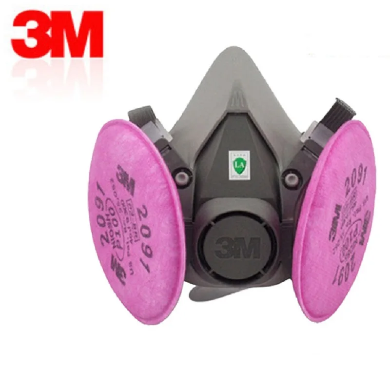 

3 in 1 3M 6200 Dust Mask Anti-Particle Filter 2091 P100 Industrial Painting Welding Cold Flow Valve Protection Respirator