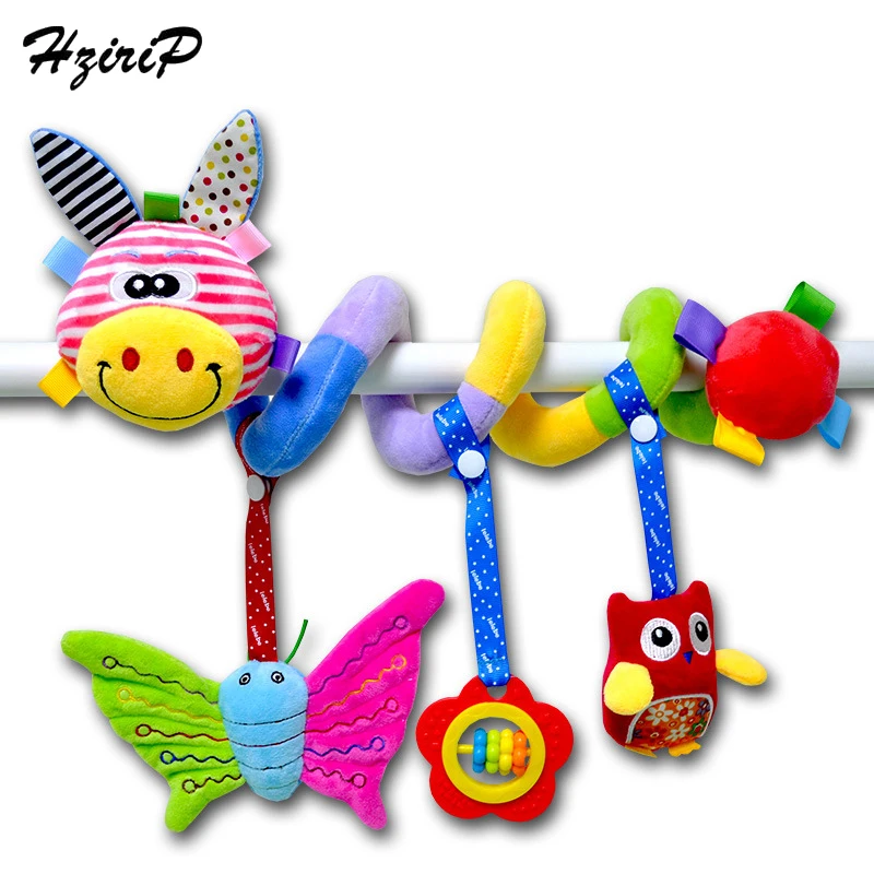 

HziriP Multifunction Cute Baby Bed Hanging Infant Rattle Animal Giraffe Shape Soft Plush Stroller Rattles Pendant Kids Toys Gift