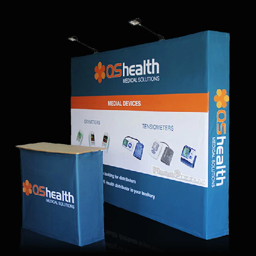 10ft Portable Pop Up Trade Show Display Booth Exhibit Banner With Custom Graphic Printing Backdrop Exhibition Flaghibition Spotlights Aliexpress 10ft Portable Pop Up Trade Show Display