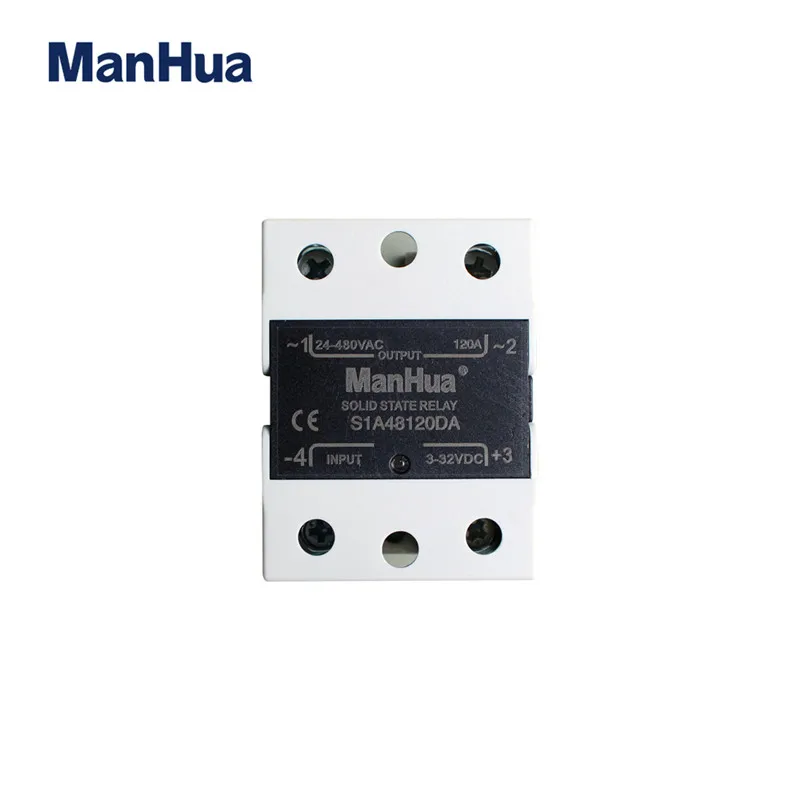 

ManHua Single Phase DC-AC 24-480V 120A S1A48120DA Industrial Solid-State Relay