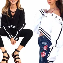 Autumn Long Sleeve Workout Sweater for Women Sport Fitness Running Sexy Hoodies Stripe Sweatshirt Pullover