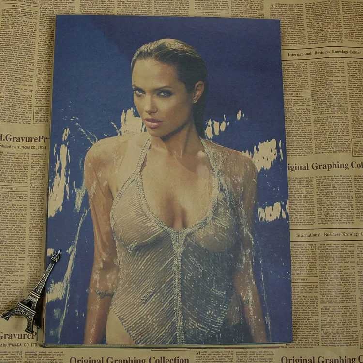 Angelina Jolie Monica Bellucci Sophie Marceau винтажный плакат на стену бар дом Кафе Искусство украшение уникальный подарок