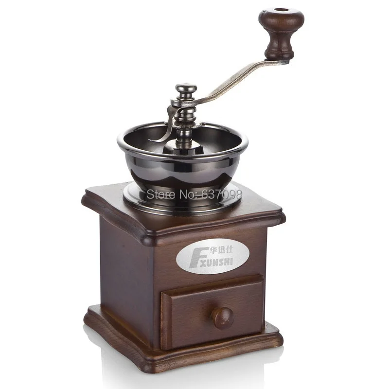 

china Fxunshi MD-802 cranked grinder coffee maker grinding machine hand coffee mill free shipping