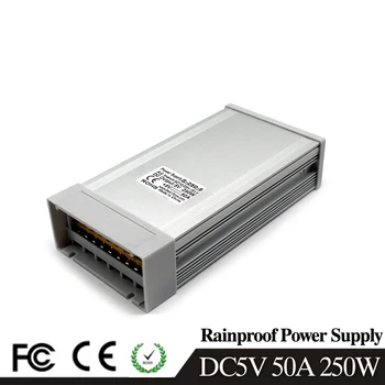 

Single Output Power Supply DC5V 50A 250W Rainproof LED Driver Power Adapter Transformers 110v 220v AC to DC 5V For Outdoor Light