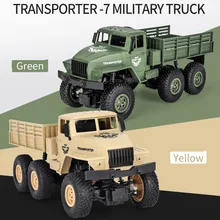JJRC Q68 2.4GHz 6WD 1:18 RC Truck Military Car Rock Crawler Command Communication Vehicle RTR Toy Auto Army Trucks Boy Toys