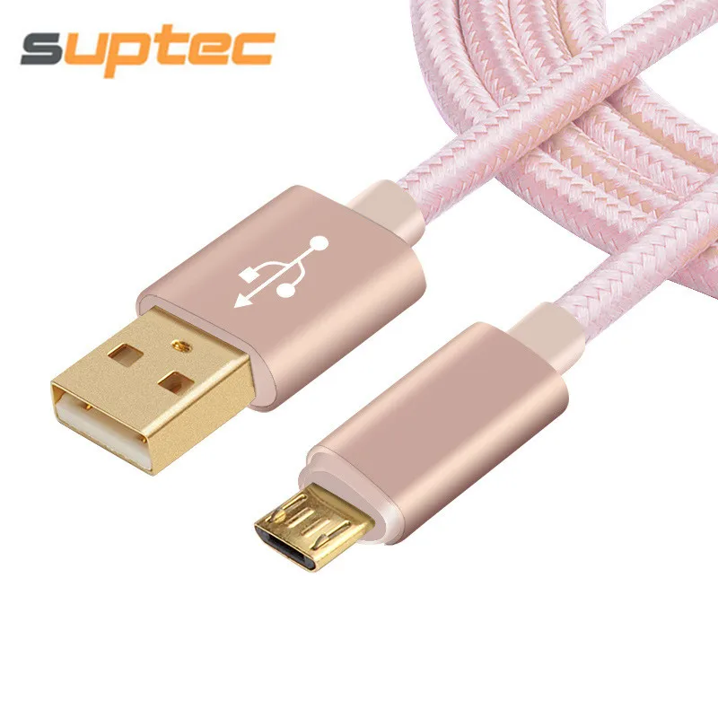 SUPTEC المصغّر usb 2.4A سريع كابل شحن سامسونج غالاكسي S7 S6 Xiaomi هواوي شاحن هاتف محمول يعمل بنظام تشغيل أندرويد بيانات الشحن متزامن