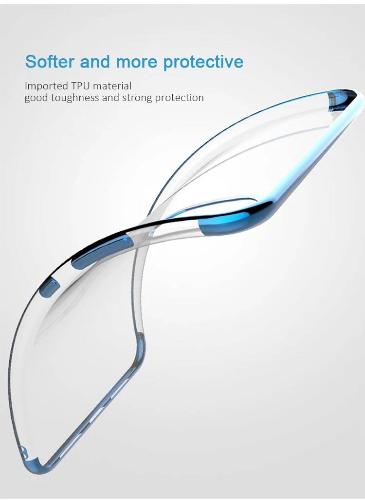 Luxury Brand For Xiaomi Mi 9 Se Xiaomi Mi 8 9 Case Clear Transparent Bumper TPU Silicone Plating Cover For Xiaomi Mi 8 Se Case