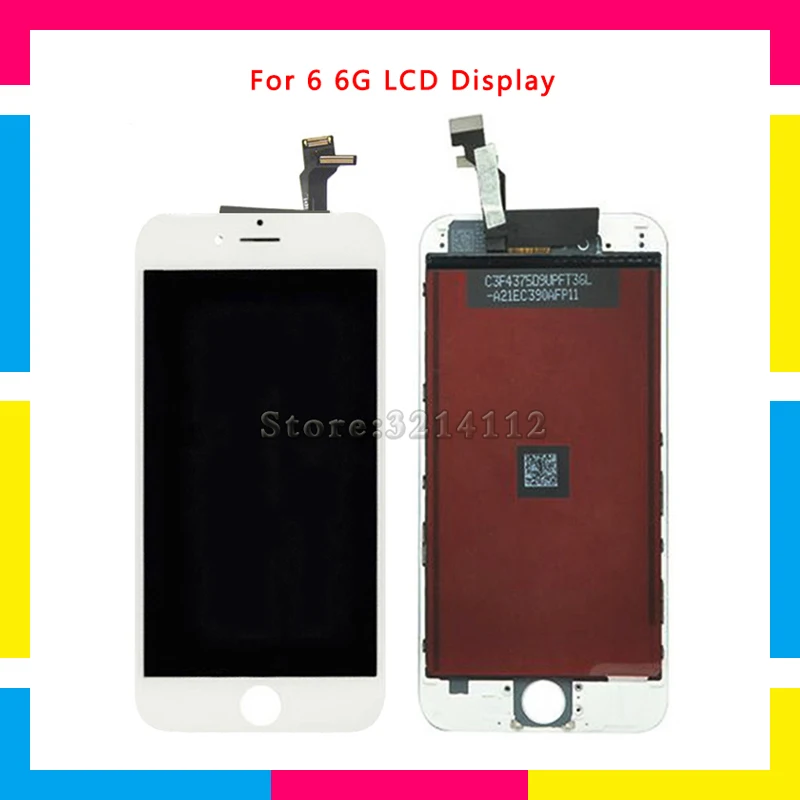 

AAA high quality LCD Display Screen With Touch Screen Digitizer Assembly For iphone 6 6G and 6 Plus Repair Parts Free shipping