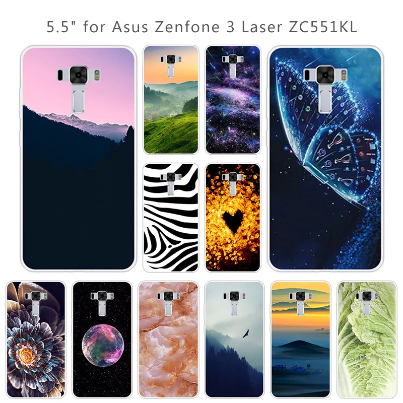 Силиконовый чехол для Asus Zenfone 3 Laser ZC551KL защитный zenfone3 laser Scenic Eagle Чехол Для |