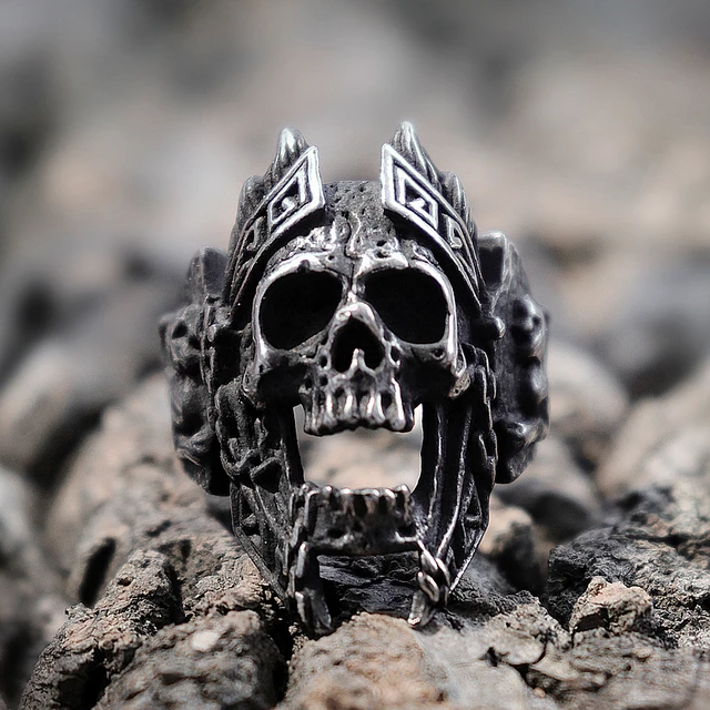 Eyhimd Unique Gods Of War Ares Skull Rings Punk Rock Warrior 316l