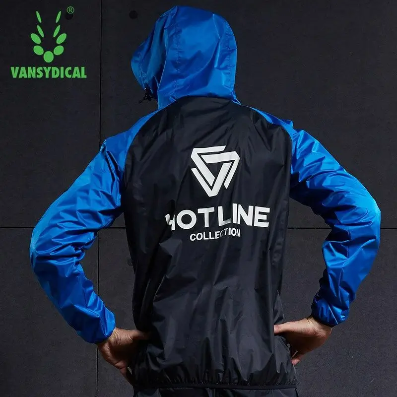 Vansydical спортивные толстовки для мужчин тренажерный зал куртки фитнес похудения Training бег одежда быстрое потоотделение Спортивная топы
