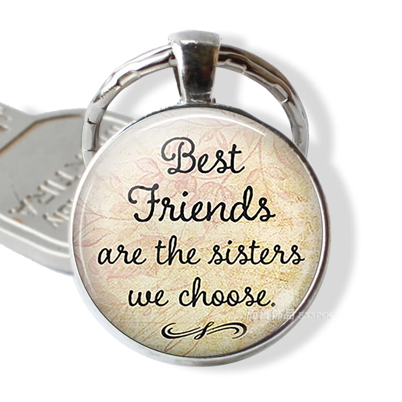 Always My Sister Forever My Friend Quote Friendship Keychain Keyring L