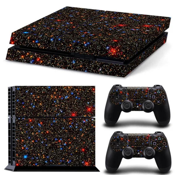 Galaxy Star Vinyl Skin Sticker Cover For Sony PS4 Console with 2 Controllers Decal For Ps 4 For Ds 4 Gamepad Joypad Joysticks 