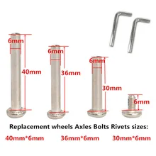 Ersatz Gepäck Räder Ersetzen 6mm Achsen Schrauben Nieten für 4 und Hex Inbusschlüssel für 2