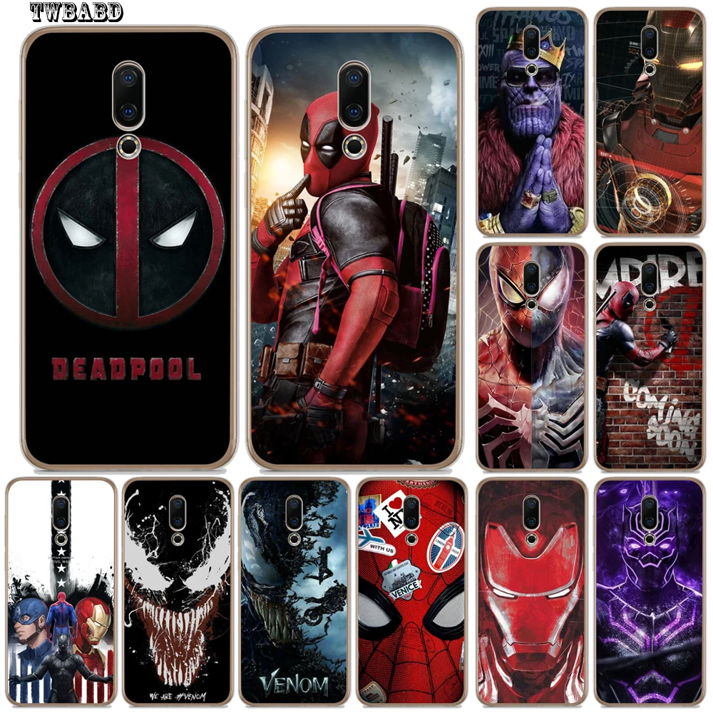 

Marvel for Fundas Meizu M6 case for 16th Venom Deadpool for Meizu M5 Mini M5c M5s M3S M3 M5 M6 Note M6 Pro6 U10 U20 bumper