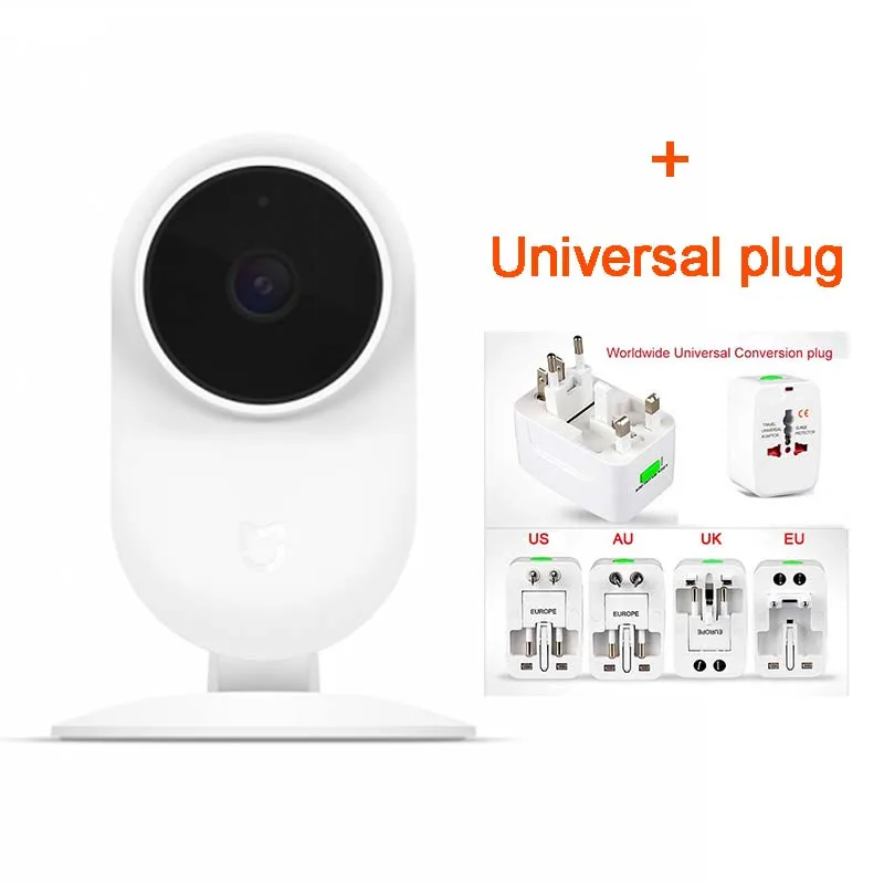 Оригинальная Xiaomi mi jia 1080P Smart ip веб-камера 130 градусов 2,4G Wi-Fi 10 м инфракрасное ночное видение+ NAS mi c динамик mi Home Cam - Цветной: camera Universal